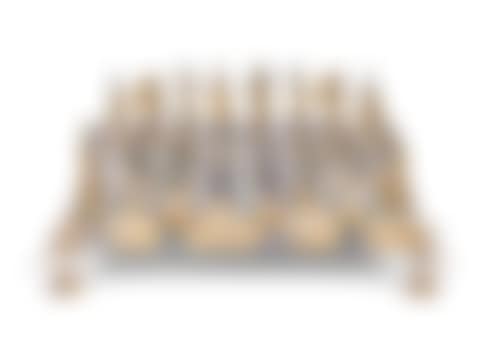 A Piero Benzoni Silver- and Gold-Plated Cast Bronze Chess Set (preview)