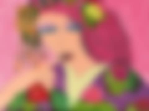 Lady with flowers in her hair (preview)
