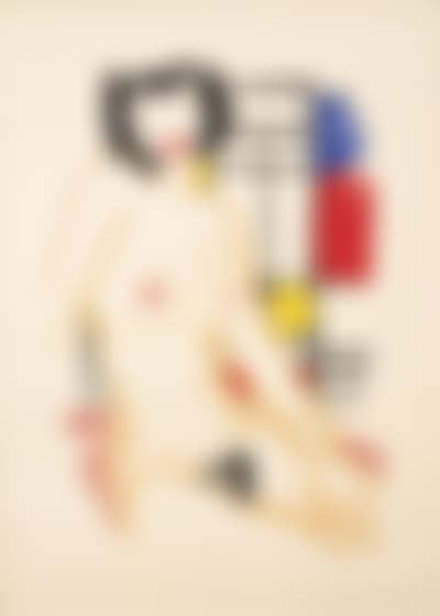Monica sitting with Mondrian (preview)