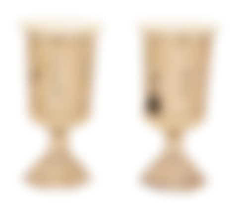 A Pair of Italian Neoclassical Painted Pedestal Cabinets with Faux Marble Painted Tops (preview)