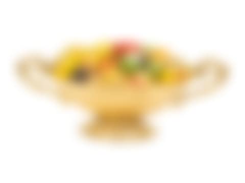 An Italian Gilt Metal Centerpiece Bowl with Hardstone Fruit (preview)