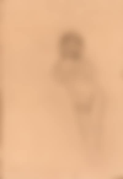 Nude little girl leaning against her mother (preview)