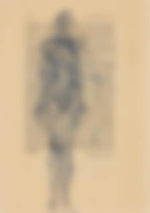 Femme debout (recto); Tête d'homme (verso) (preview)