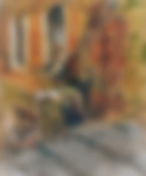 Deux figures assises sur les marches d'une maison (preview)