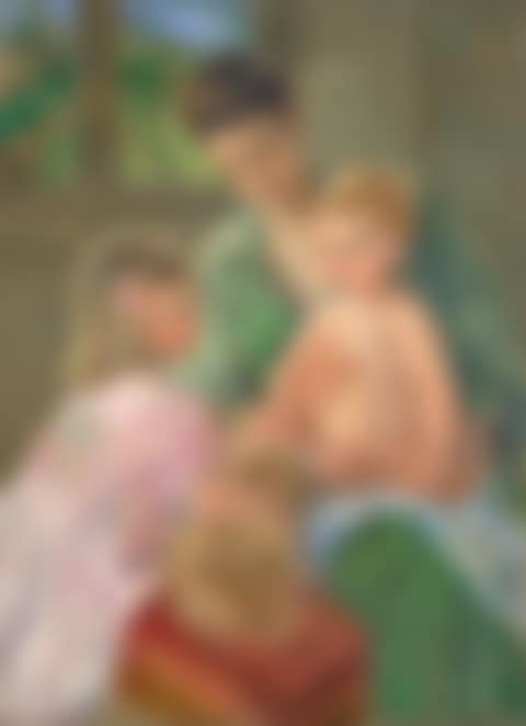 Children Playing with a Dog (preview)