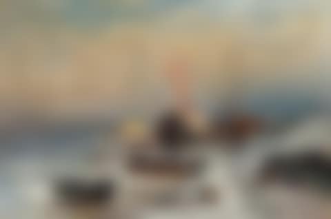 Fisherman's cottage at sunset (preview)