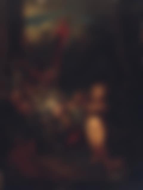 Putti holding swag of fruit and flowers by parrot (preview)