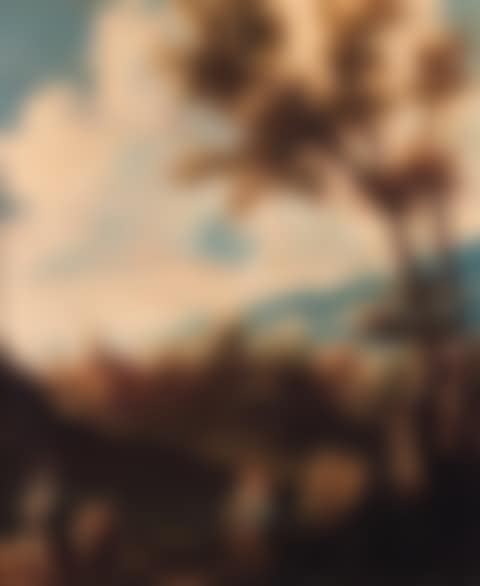 Wooded river landscape with angler and washerwomen (preview)