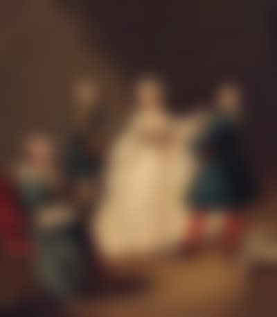 Elegant figures dancing in interior (preview)