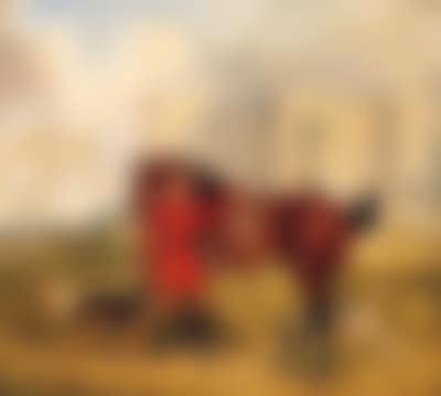 Hutnsman with hounds before Chirchase Castle (preview)