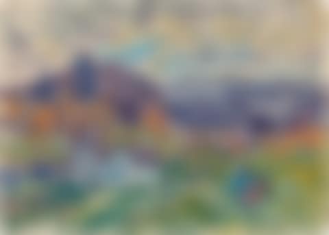New Hampshire Scene and Untitled (Trees and Houses): Double-sided work (preview)
