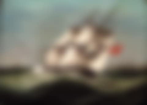 48 gun frigate heeling in the wind (preview)