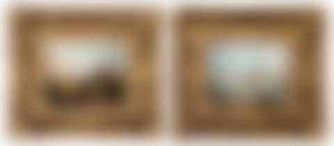 Landscape, figures on bridge. Venetian capriccio with turret (preview)