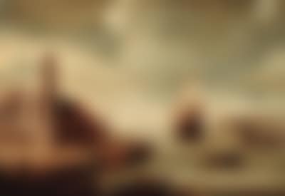 Italianate harbour with church on quayside (preview)