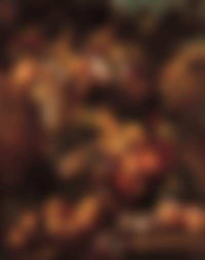 Still life of fruit in glass bowl with other fruit on ledge in landscape (preview)