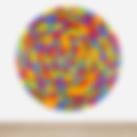 Wall Drawing #1111 Circle with broken bands of color (preview)