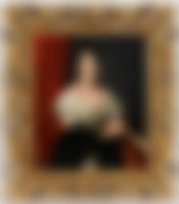 Halbportrait einer eleganten Dame mit Korallenkette (preview)