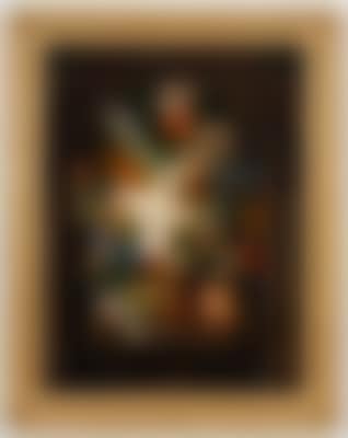 zugeschrieben/attributed Großes Blumenstück in einer reliefierten Wandnische mit Weintrauben (preview)