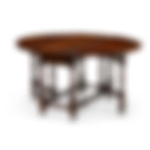 A WILLIAM AND MARY TURNED CHERRYWOOD GATELEG TABLE (preview)