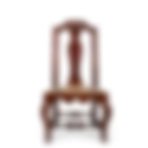 A QUEEN ANNE CARVED WALNUT SLIPPER CHAIR (preview)