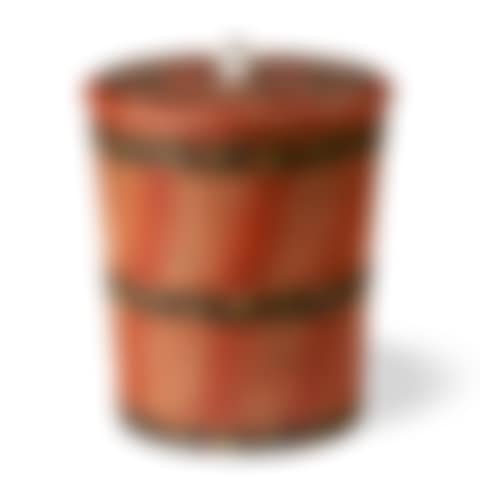 A PAINT-DECORATED LEHNWARE SUGAR BUCKET WITH MATCHING LID (preview)