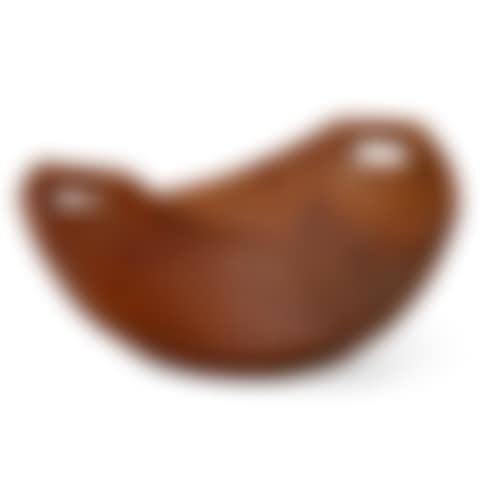 A BURLWOOD OVAL-SHAPED BOWL WITH HANDLES  (preview)