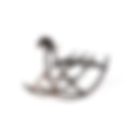 A CARVED PINE ABSTRACT 'SKELETAL' ROCKING HORSE (preview)