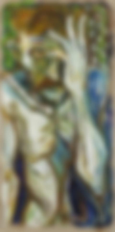 Self portrait with hand (preview)