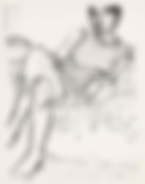 Seated Woman in a Striped Dress (preview)