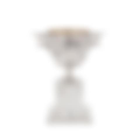 A VICTORIAN SILVER TWO HANDLED URN ON PEDESTAL (preview)