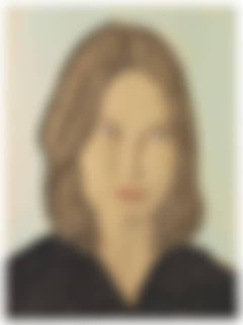 Frau vor hellgrünem Hintergrund (preview)