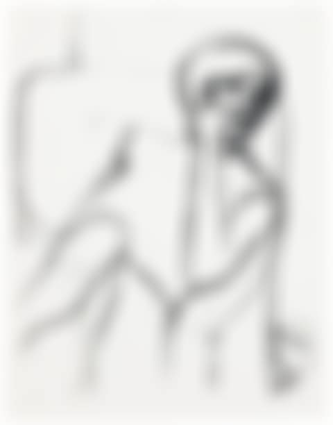 Seated woman in armchair (preview)