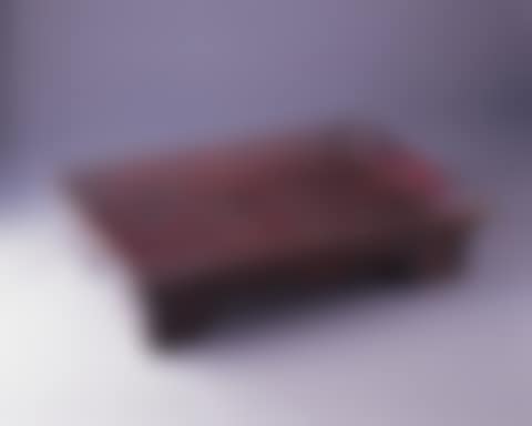 목제음각쌍학문사각반木製花形虎足盤 (preview)