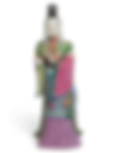 RARE GRANDE STATUE DE DAME EN PORCELAINE DE LA FAMILLE ROSE (preview)
