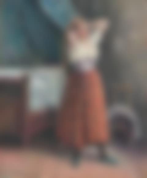 Femme se coiffant (preview)