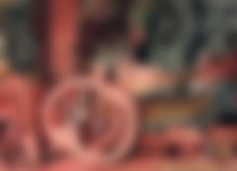 Landscape with red wheels (preview)