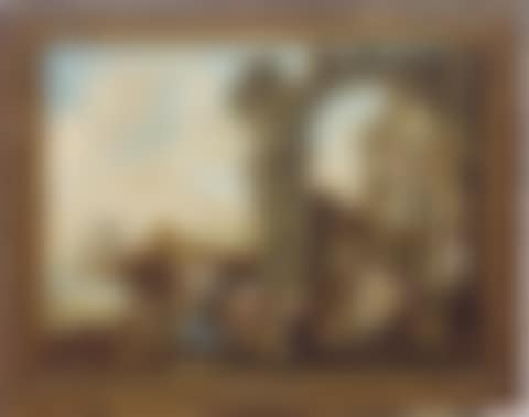 An artist sketching and other figures amongst architectural ruins (preview)