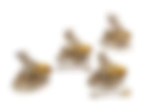 THE SALT CELLARS WITH MARK OF STEPHEN SMITH AND WILLIAM NICHOLSON, LONDON, 1856 AND THE BASES WITH MARK OF STEPHEN SMITH, LONDON, 1867; THE SPOONS WITH MARK OF GEORGE ADAMS, LONDON, 1856 (preview)