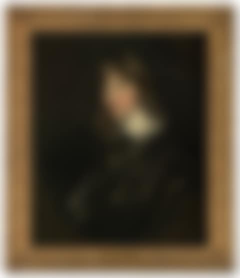 Portrait of Andrew Drummond of Ridgeway, half-length, in black Van Dyck costume with white lace collar, in a feigned oval (preview)