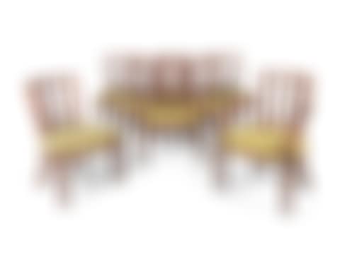 SIX GEORGE III, CIRCA 1800, THE ARMCHAIRS LATE VICTORIAN (preview)