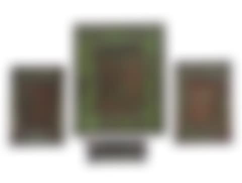 A Group Of Three Favrile Glass And Bronze Frames And Ashtray (preview)