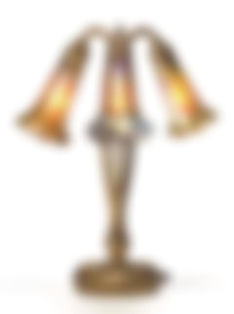 A Three-light Favrile Glass And Gilt-bronze 'Lily' Table Lamp (preview)