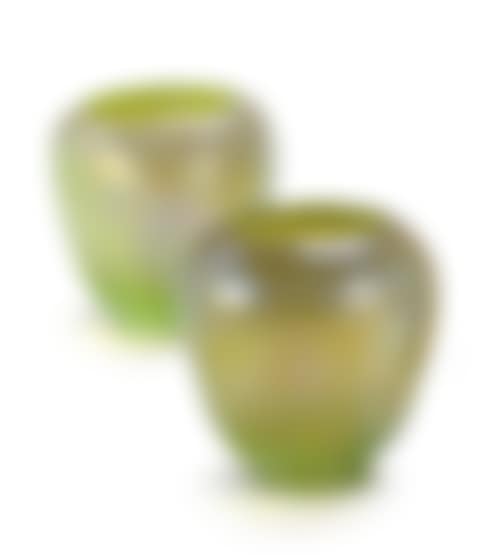 A Pair Of Favrile Glass Shades (preview)