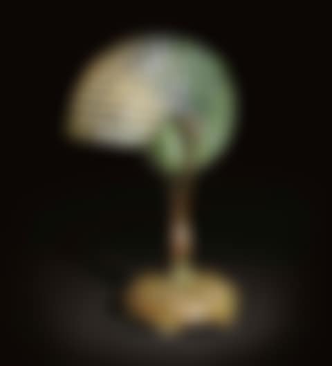 A Leaded Glass And Bronze 'Nautilus' Table Lamp (preview)