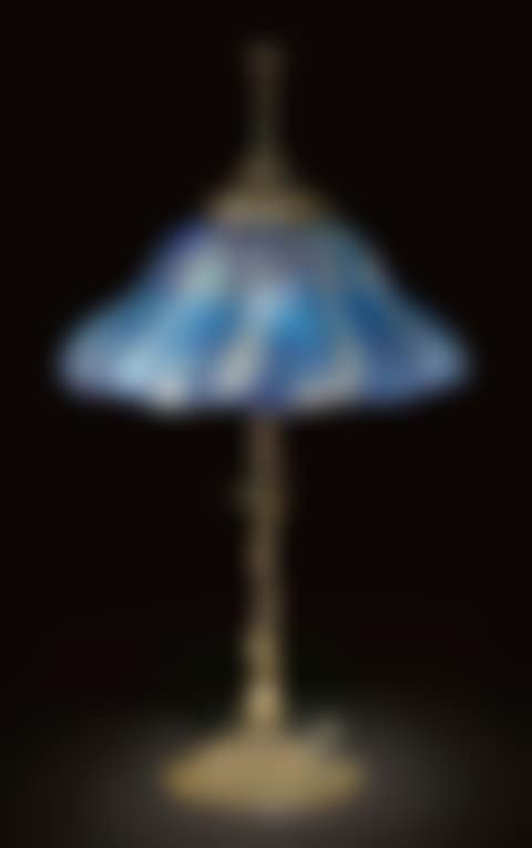 A Favrile Glass And Bronze Table Lamp (preview)