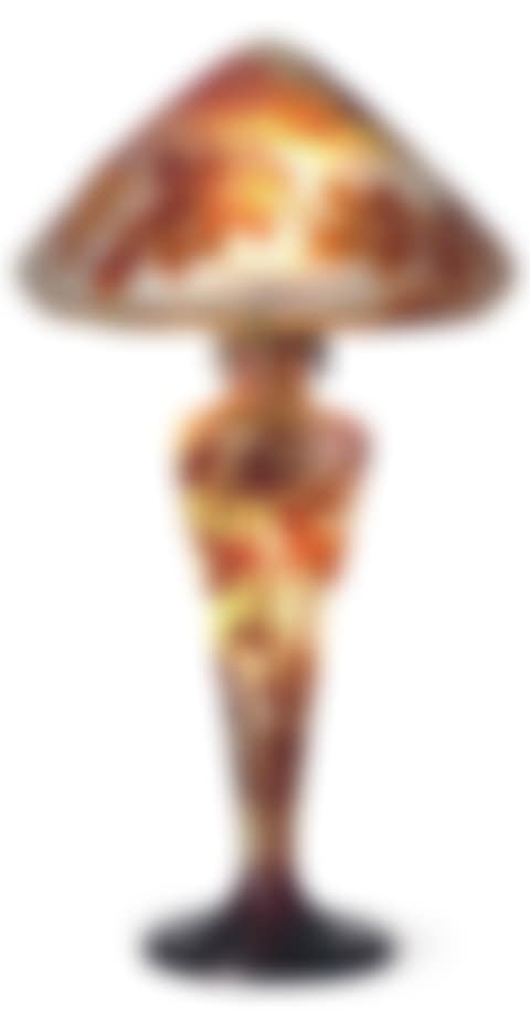 A Cameo Glass Landscape Table Lamp (preview)