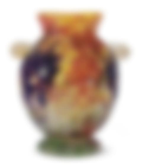 A Cameo Glass Vase With Applied 'Snail' Decoration (preview)