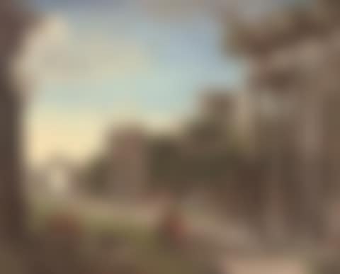 Architectural capriccio of classical ruins with elegant company (preview)