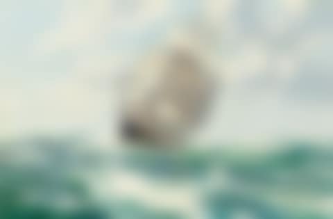 Strong winds, the clipper ship North America in an angry sea (preview)