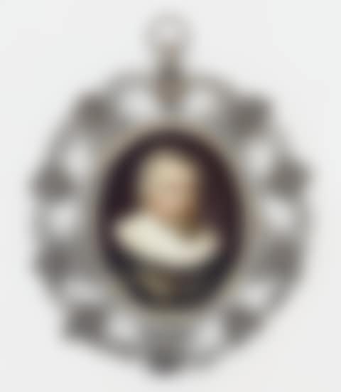 A gentleman, in silver-embroidered grey doublet, white lace ruff, moustache and small pointed beard (preview)